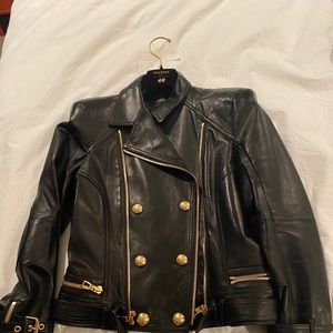 SOLD!!! Balmain x H&M leather jacket!